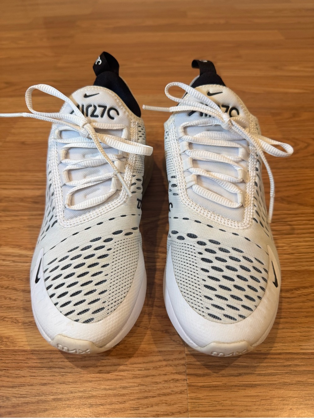 Nike White and Black Air Max 270 Low-Top Sneakers